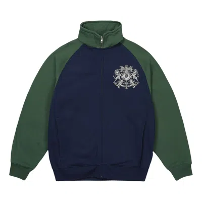 Pre-owned Palace Crest Sweat 'navy/racey Green' | Blue | Men's Size M