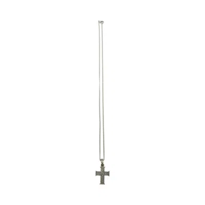 Pre-owned Palace Cross Pendant 'silver' | Men's Size Onesize