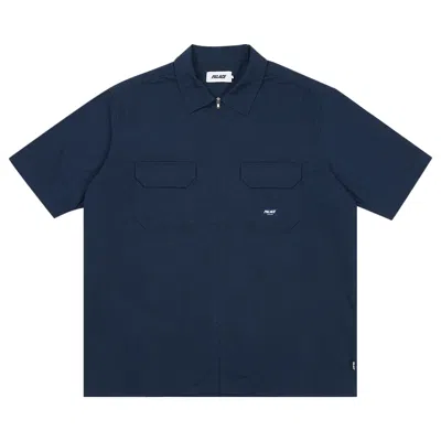 Pre-owned Palace D-man Shirt 'navy' In Blue