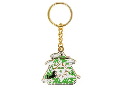 Pre-owned Palace Da One Keyring In White/gold