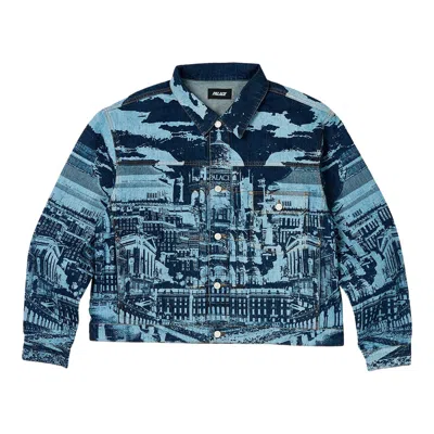 Pre-owned Palace Denim Jacket 'mega ' In Blue