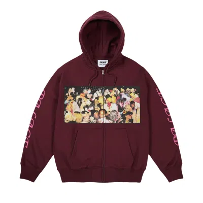 Pre-owned Palace Dick Jewell Zip Hood 'rich Wine' | Red | Men's Size M