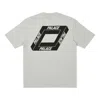 Palace Dodgy But Lush Grey Marl Back Pattern Logo Printing Short Sleeve Unisex Gray In Gray