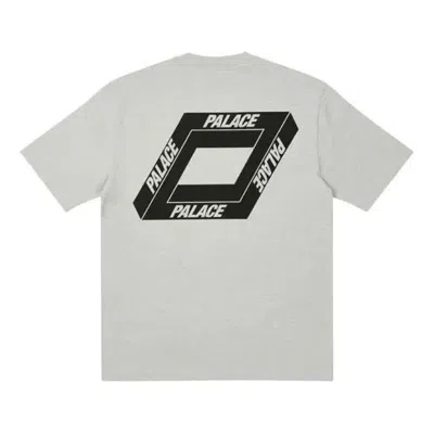 Palace Dodgy But Lush Grey Marl Back Pattern Logo Printing Short Sleeve Unisex Gray