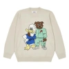Palace Dog And Duck Knit 'cream' In Gray