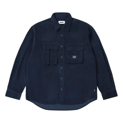 Pre-owned Palace Double Pocket Cord Overshirt 'navy' | Blue | Men's Size M