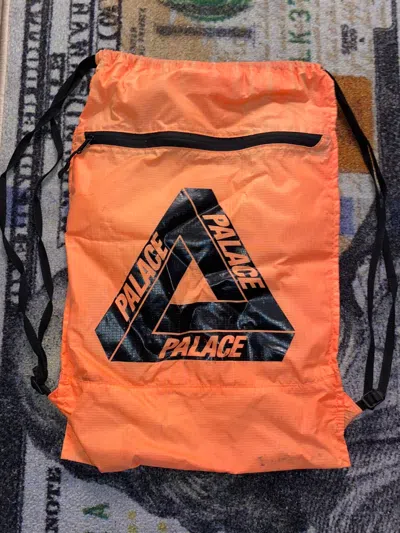 Pre-owned Palace Drawstring Backpack In Orange