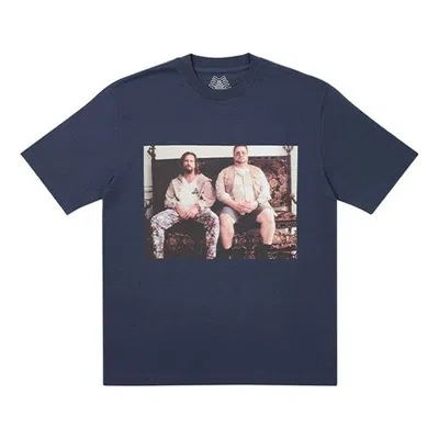 Palace Dude Round Neck Short Sleeve Unisex Blue