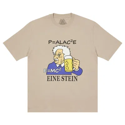 Pre-owned Palace Eine-stein T-shirt 'mushroom' In Tan