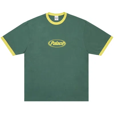 Pre-owned Palace Elipse Ringer T-shirt 'racey Green' | Men's Size Xl
