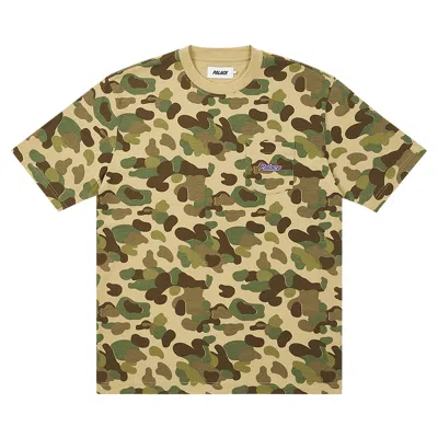 Pre-owned Palace Embroidered Pocket T-shirt 'duck Camo' In Multi-color
