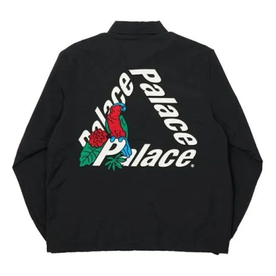 Palace Embroidery Logo Coach Jacket Unisex Black