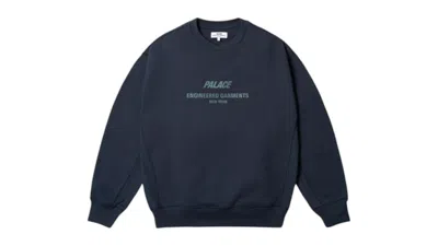 Pre-owned Palace Engineered Garments Crew In Navy Blue