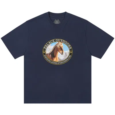 Pre-owned Palace Equestrian T-shirt 'navy' | Blue | Men's Size Xl