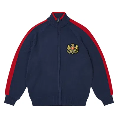 Pre-owned Palace Established Zip Funnel Knit 'navy' | Blue | Men's Size Xl