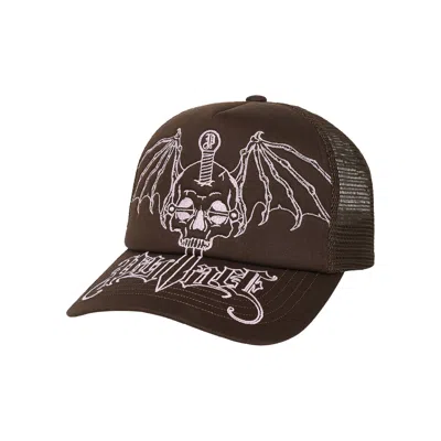 Pre-owned Palace Evil  Trucker 'fox' | Brown | Men's Size Onesize