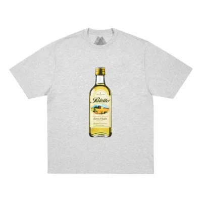 Palace Extra Virgin T-shirt 'grey Marl' In Gray