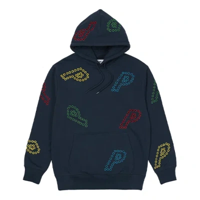 Palace Eyelet P Hoodie 'navy' In Blue