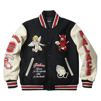 Pre-owned Palace Fallen Angels Varsity Jacket 'navy' In Blue