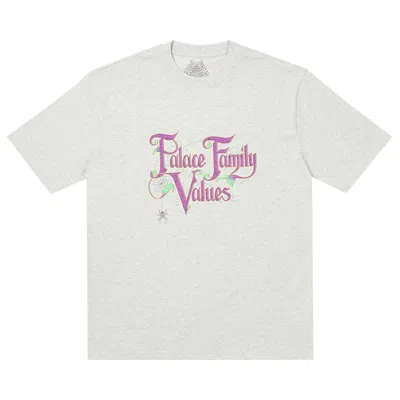 Pre-owned Palace Family Values T-shirt 'grey Marl'
