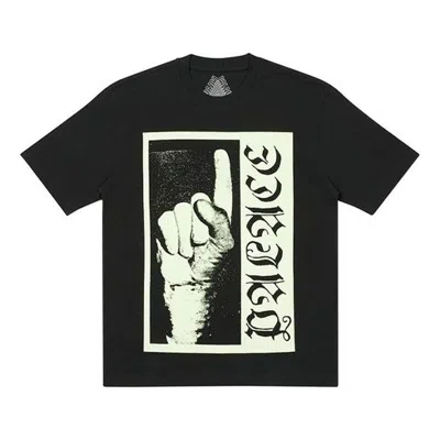 Palace Fashion Round Neck Unisex Black T-shirt