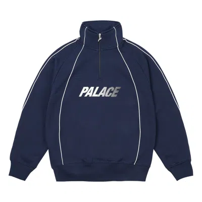 Pre-owned Palace Fast Logo 1/4 Zip 'navy' | Blue | Men's Size Xl
