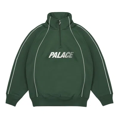 Pre-owned Palace Fast Logo 1/4 Zip 'racey Green' | Men's Size M
