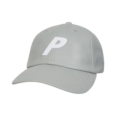 Pre-owned Palace Faux Leather P 6-panel 'grey' | Men's Size Onesize In Gray