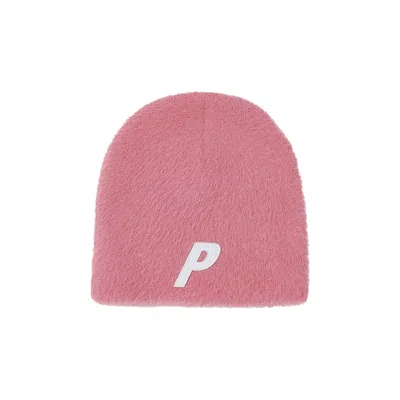 Pre-owned Palace Faux Mohair P Nein Cuff Beanie 'posh Pink' | Men's Size Onesize