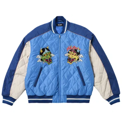 Pre-owned Palace Festival Bomber Jacket 'ultra' In Blue