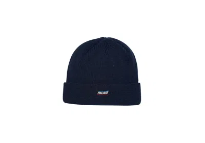 Pre-owned Palace Flag Label Beanie In Navy Blue