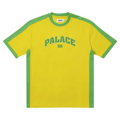 Pre-owned Palace Flag T-shirt 'yellow'