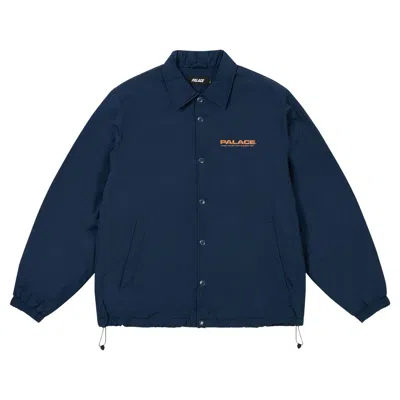 Pre-owned Palace Fleece Lined Coach Jacket 'navy' | Blue | Men's Size L