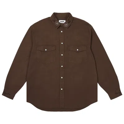 Pre-owned Palace Flexus Shirt 'nice Brown'