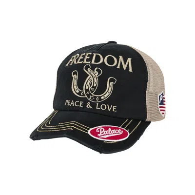 Pre-owned Palace Freedom Distressed Trucker 'black' | Men's Size Onesize
