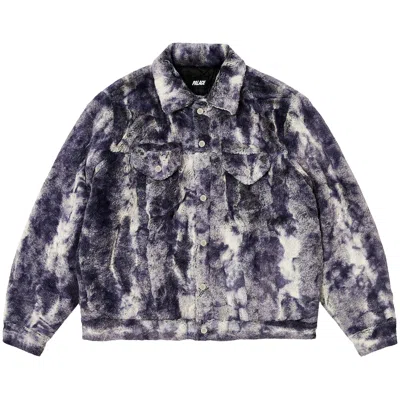 Pre-owned Palace Furry Trucker Jacket 'grey' | Men's Size S In Gray