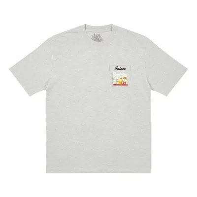 Palace Fw21 Garrfield Pocket T-shirt 'white' In Gray