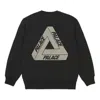 Palace Fw22 Tri-ferg Slub Crew Sweater 'black'