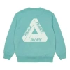 Palace Fw21 Slub Crew 'teal' In Blue