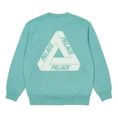 Palace Fw21 Slub Crew 'teal' In Blue