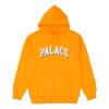 Palace Fw21 Ultimo Puff Drop Shadow Hoodie 'orange' In Yellow