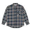 Palace Fw22 Flannel Drop Shoulder Shirt 'navy' In Blue