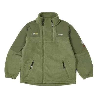 Palace Fw22 Polartec Double Zip Funnel 'olivegreen' In Green