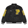Palace Fw22 Satin Varsity Jacket 'black'