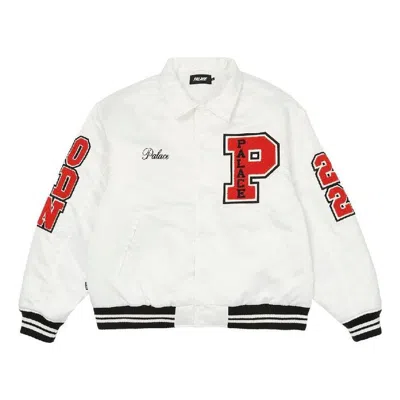 Palace Fw22 Ssatin Varsity Jacket 'white'