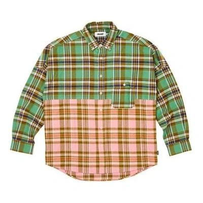Palace Fw23 Checkmate Drop Shoulder Shirt 'green'