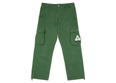 Pre-owned Palace Garment Dyed Cargo Trouser In Olive
