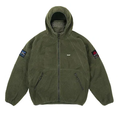 Pre-owned Palace Getting Higher Therma Fleece Jacket 'deep Green' | Men's Size S