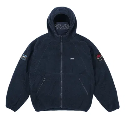 Pre-owned Palace Getting Higher Therma Fleece Jacket 'navy' | Blue | Men's Size M