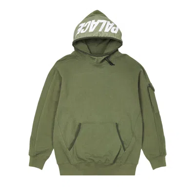 Pre-owned Palace Giant Woven Label Hood 'olive' | Green | Men's Size Xl